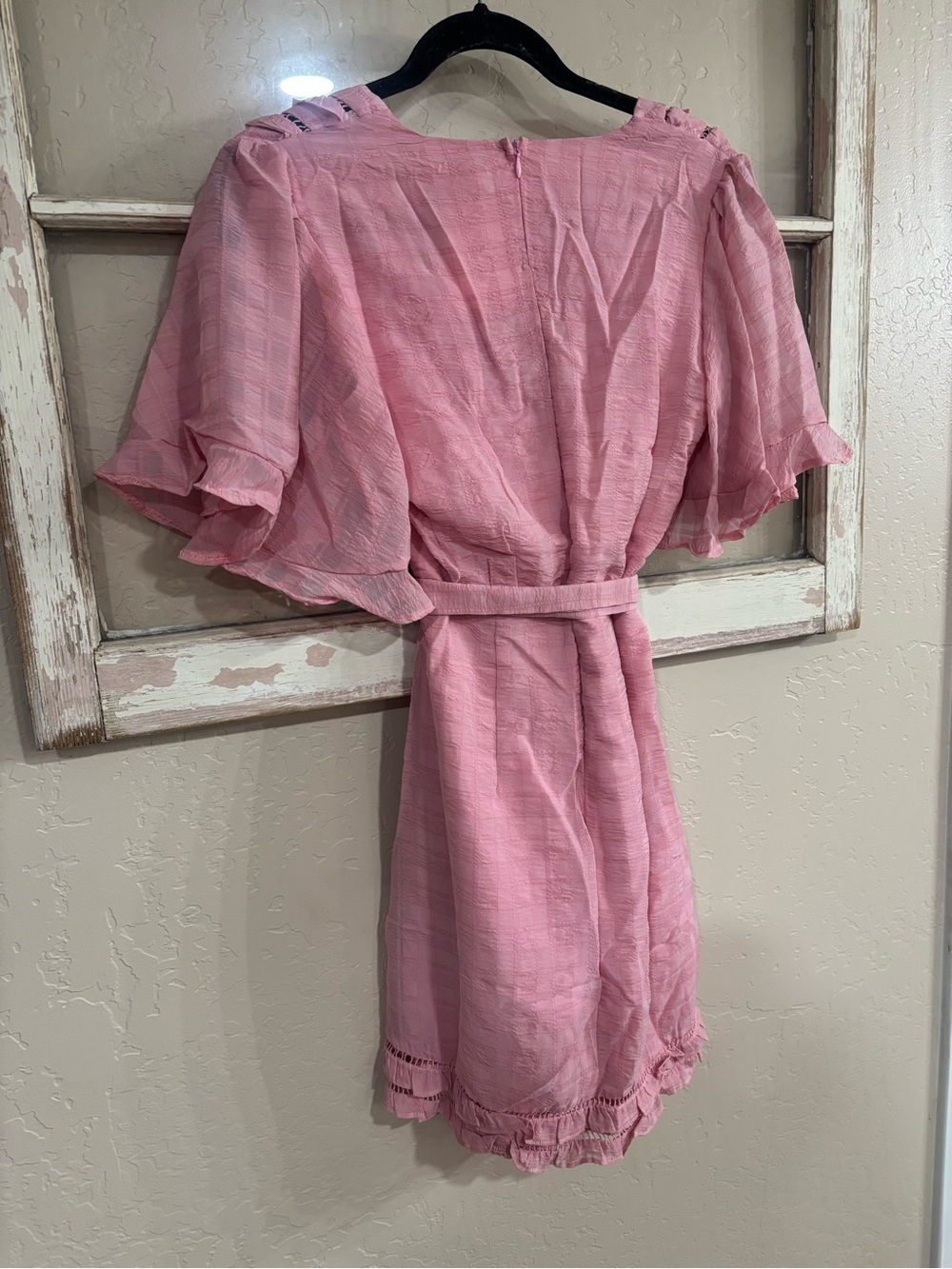 🔥Pink Ruffle Wrap Dress - Picture 7 of 8
